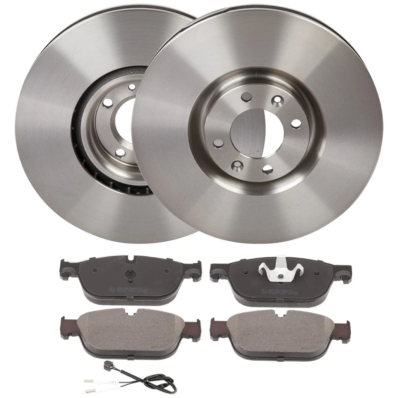 Image of RIDEX 3405B1925 Brake disc and pads set Front Axle, Brake Disc Type: Vented, incl. wear warning contact Brake Set,disc brakes (3405)