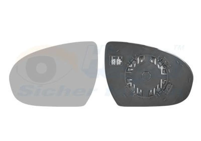 Image of VAN WEZEL Wing mirror glass VAN WEZEL 8264837