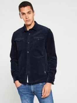 Image of Barbour Cord Overshirt - Navy