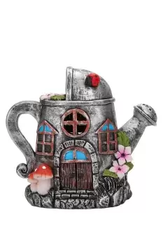 image of Secret Fairy Garden Solar Watering Can House