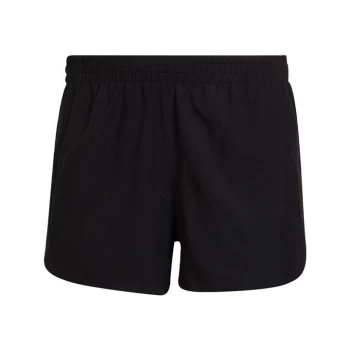 image of adidas Own the Run Split Shorts Mens - Black / Reflective Silver