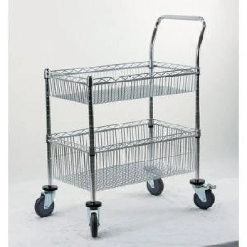 Image of Wire Basket Shelf Trolley