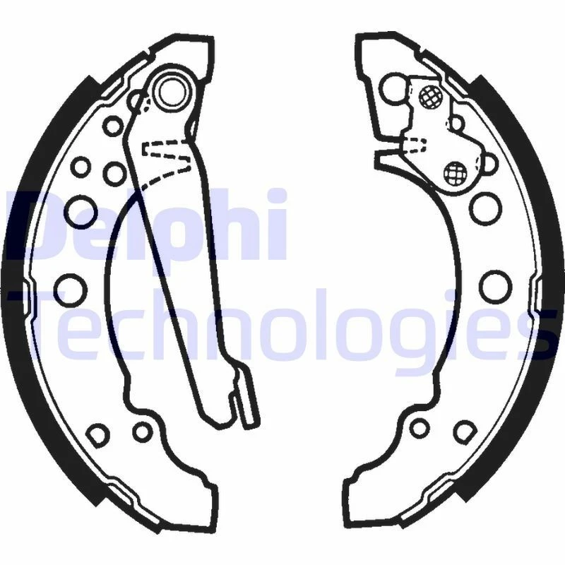 Image of DELPHI Brake Shoe Set DELPHI LS1276