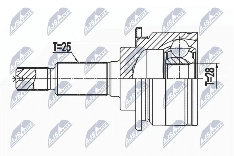 Image of NTY CV joint kit NTY NPZ-PL-046