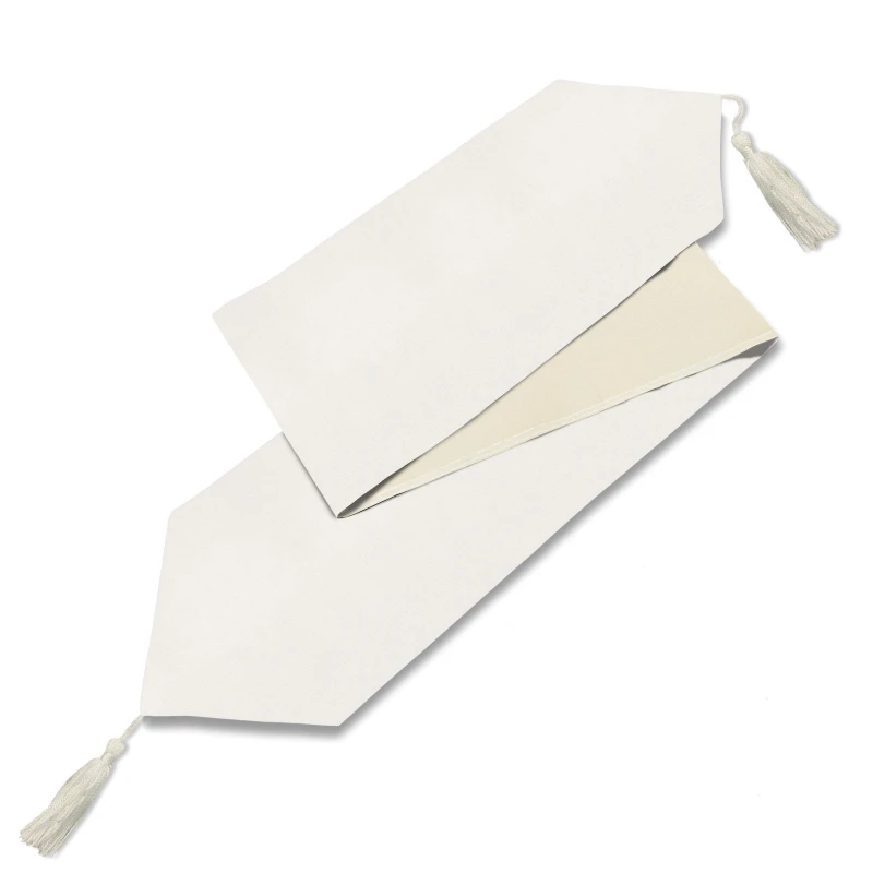 Image of Alan Symonds Durable Easy-Care Fade-Resistant Linen-Look Table White unisex 33x180cm