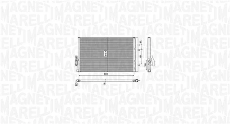Image of MAGNETI MARELLI Air conditioning condenser MAGNETI MARELLI 350203788000