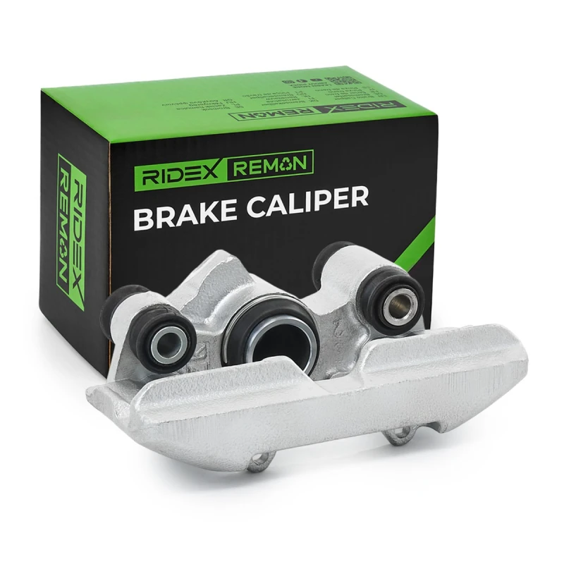 Image of RIDEX REMAN 78B0615R Brake caliper behind the axle, with carrier frame Steel Brake Caliper (78)