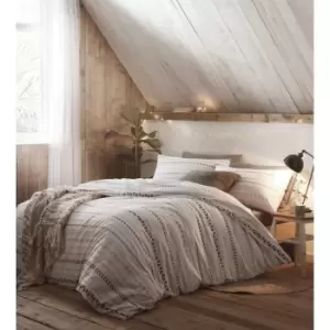 image of Cabin Stripe Duvet Cover Bedding Set - Terracotta - King - TJ Hughes