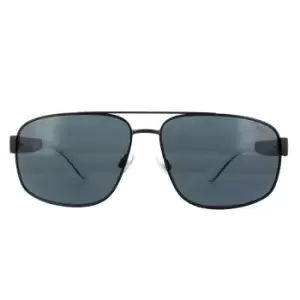 Image of Aviator Matt Navy Blue Grey Sunglasses