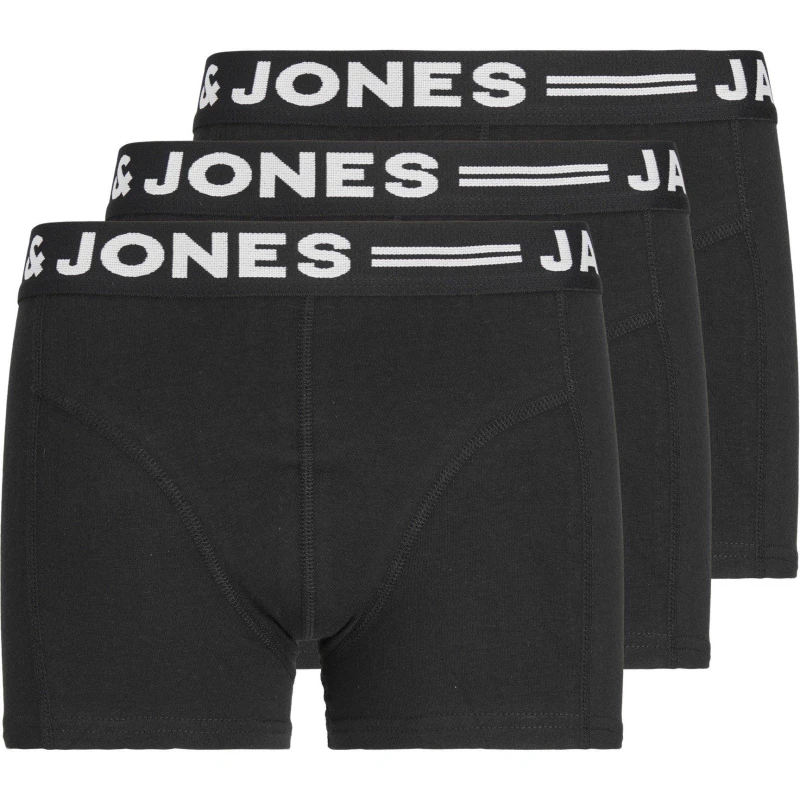 Image of Jack and Jones Trunk 3 Pack - Black 11 - 12 Years