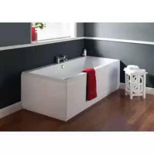 Nuie Asselby Square Double Ended Bath 1800 X 800mm - White