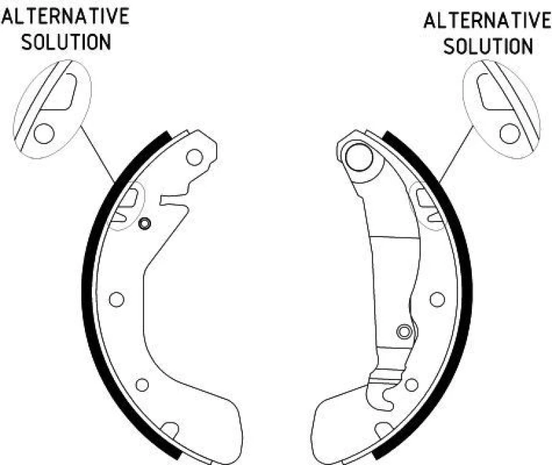 Image of HELLA Brake Shoe Set HELLA 8DB 355 001-301