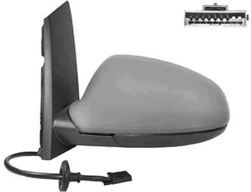 Image of VAN WEZEL 3749817 Wing mirror * HAGUS * Left, Heatable, primed Outside Mirror (50)