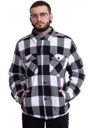 image of Brandit Lumber Jacket, White-Black, Male, Jackets & Outerwear, 9478-46