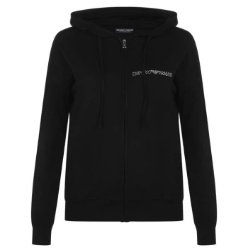 image of Emporio Armani Underwear Logo Zip Hoodie - Nero 00020