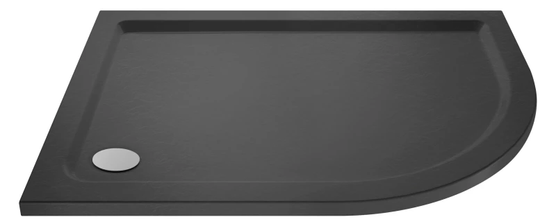 Image of Balterley Premium Shower Tray - Right Hand Offset Quadrant - 900mm x 760mm - Slate Grey Grey