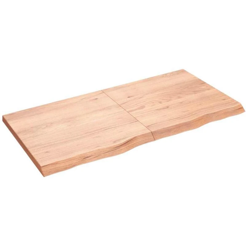 Image of Vidaxl Wall Shelf Light Brown 120X60X4cm Treated Solid Wood Oak, Brown 363698