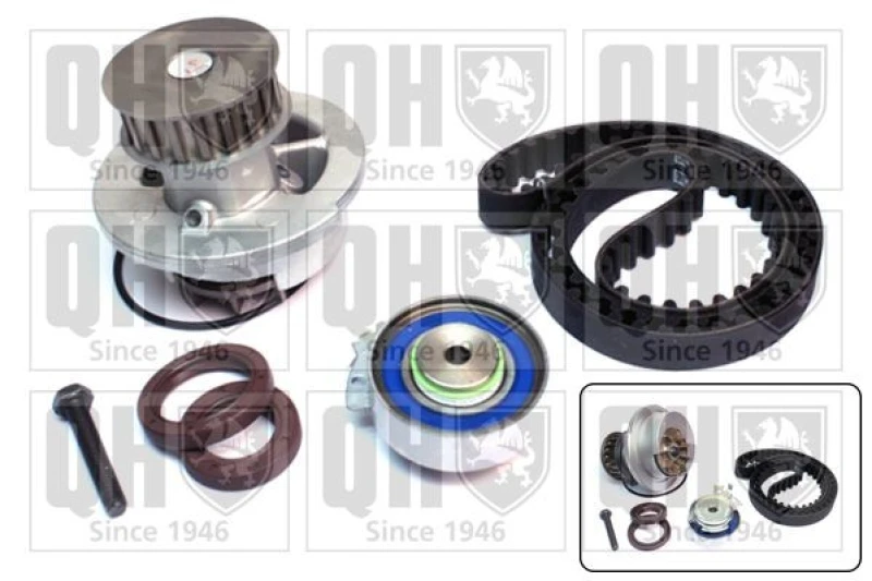 Image of QUINTON HAZELL Water pump and timing belt kit QUINTON HAZELL QBPK3312