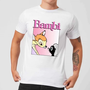Image of Disney Bambi Nice To Meet You Mens T-Shirt - White - XS