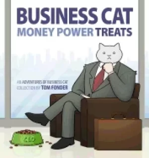 Image of business cat money power treats