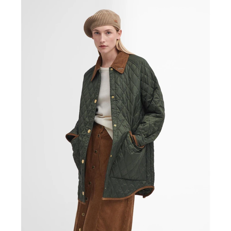 Image of Barbour 30th Anniversary Oversized Liddesdale Jacket - UK 14 Green Coats and Jackets female LQU1770OL74 UK 14