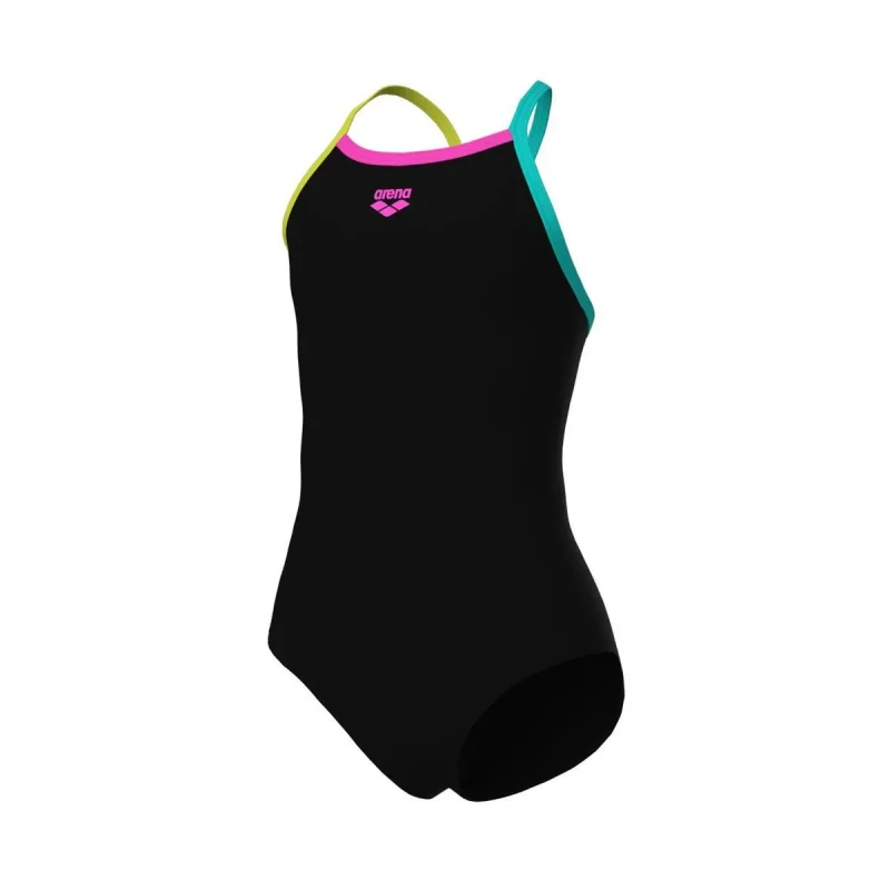 Image of One Piece swimsuit for girls Arena Light Drop Solid Noir Female 12/13 ans