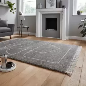 Image of Boho A474 Rug Grey/Cream