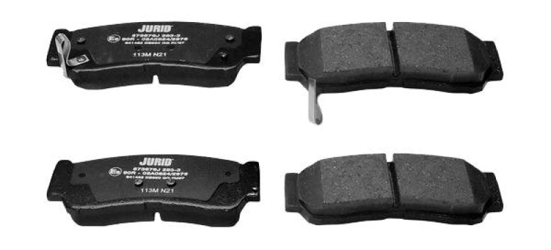 Image of JURID 573676J Brake pad set with acoustic wear warning, without accessories Brake Pad Set,disc brake (402)