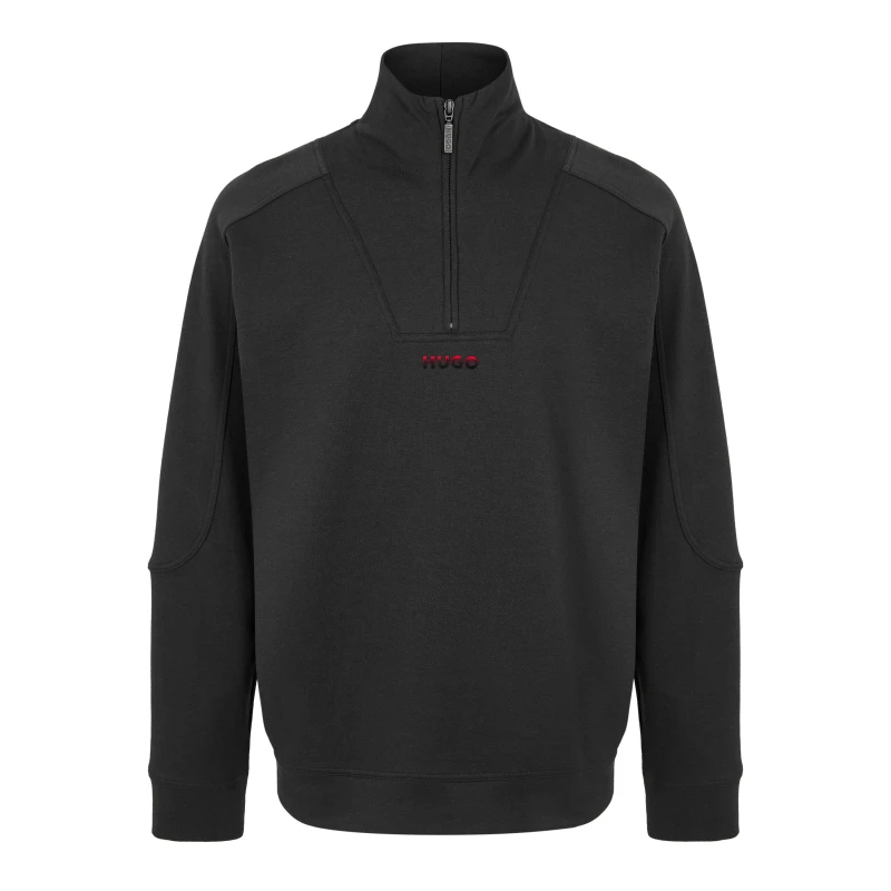 Image of Hugo Atlas Half Zip 10277512 01 Hoody Mens Black male L