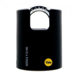 image of Yale 50mm Brass Padlock with Black Jacket