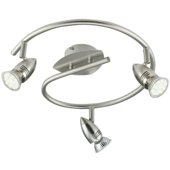 Image of Fan Europe Lighting - Fan Europe SPOT LED 3 Light Multi Arm Semi Flush Ceiling light Nickel 400lm 2700K 30x31.5cm