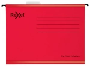 Image of Rexel Classic Suspension Files A4 Red PK25