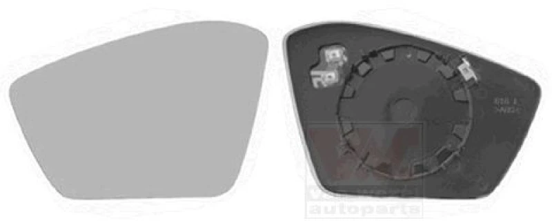 Image of VAN WEZEL Wing mirror glass VAN WEZEL 7638837
