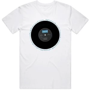 Image of Oasis - Live Forever Single Unisex Large T-Shirt - White