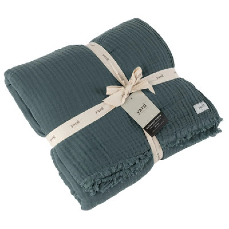 Image of Lark Muslin Crinkle Cotton Throw Dusk, Dusk / 240 x 260cm
