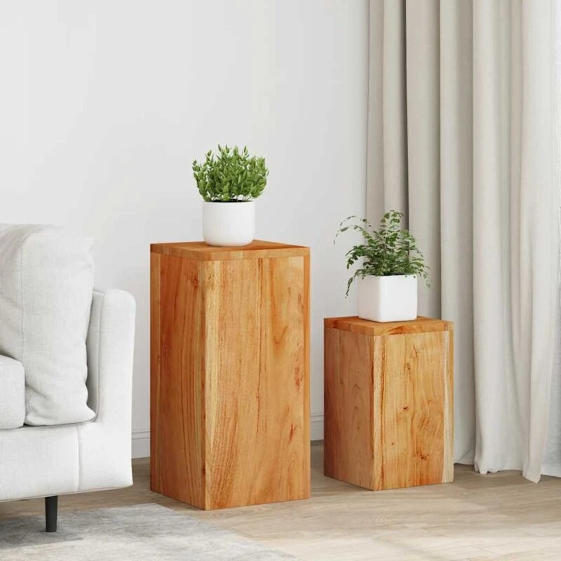 Image of VIDAXL Plant Stands 2 pcs Solid Acacia Wood Vidaxl 8720286070659