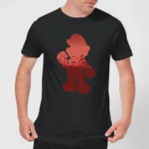 Image of Nintendo Super Mario Silhouette Mens T-Shirt - Black - M