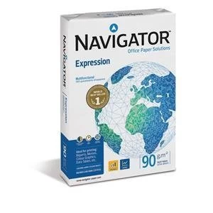 image of Original Navigator Expression A4 Inkjet Paper Extra Smooth Ream Wrapped 90gsm White Pack of 500 Sheets