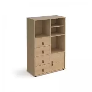 image of Universal cube storage unit 1295mm high on glides with matching shelf,