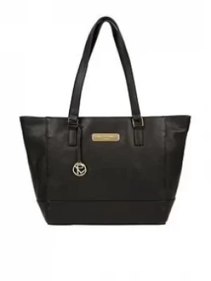 image of Pure Luxuries London Black 'Sophie' Leather Tote Bag