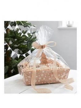 image of Ginger Ray Kraft Christmas Present Hamper Basket Making Kit