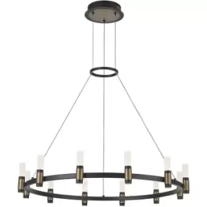 image of Italux Lighting - Italux Alamo Industrial, Retro Integrated LED Pendant Ceiling Light, 3000K