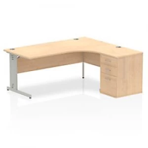 Image of Impulse 1800 Right Hand Wire Managed Workstation 600 Pedestal Bundle Maple