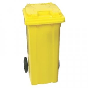 image of Slingsby Yellow Clinical Waste 2 Wheel Refuse Container 240 Litres 377919