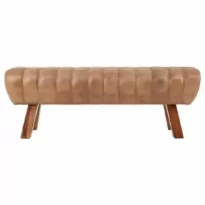 Image of Interiors By Ph Gym Stool Brown Leather / Wood