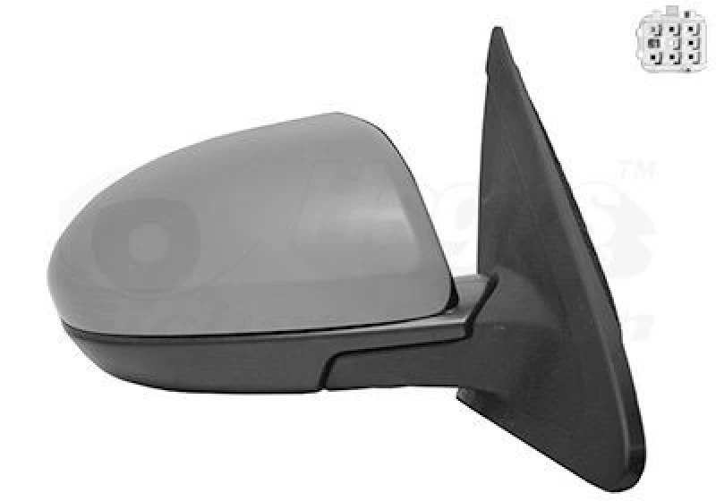 Image of VAN WEZEL 2738818 Wing mirror * HAGUS * Right, Heatable, primed Outside Mirror (50)