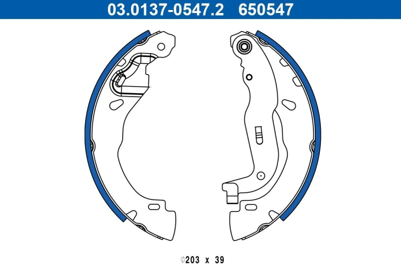 Image of Brake Shoe Set ATE 03.0137-0547.2