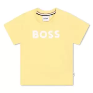 Image of Boss Large Logo T-Shirt Infant Boys - Yellow