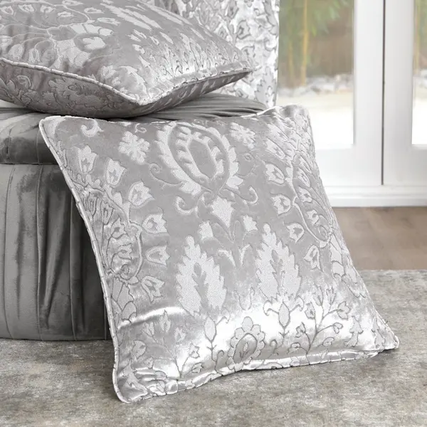 Image of Curtina Trinity Jacquard Cushion Silver