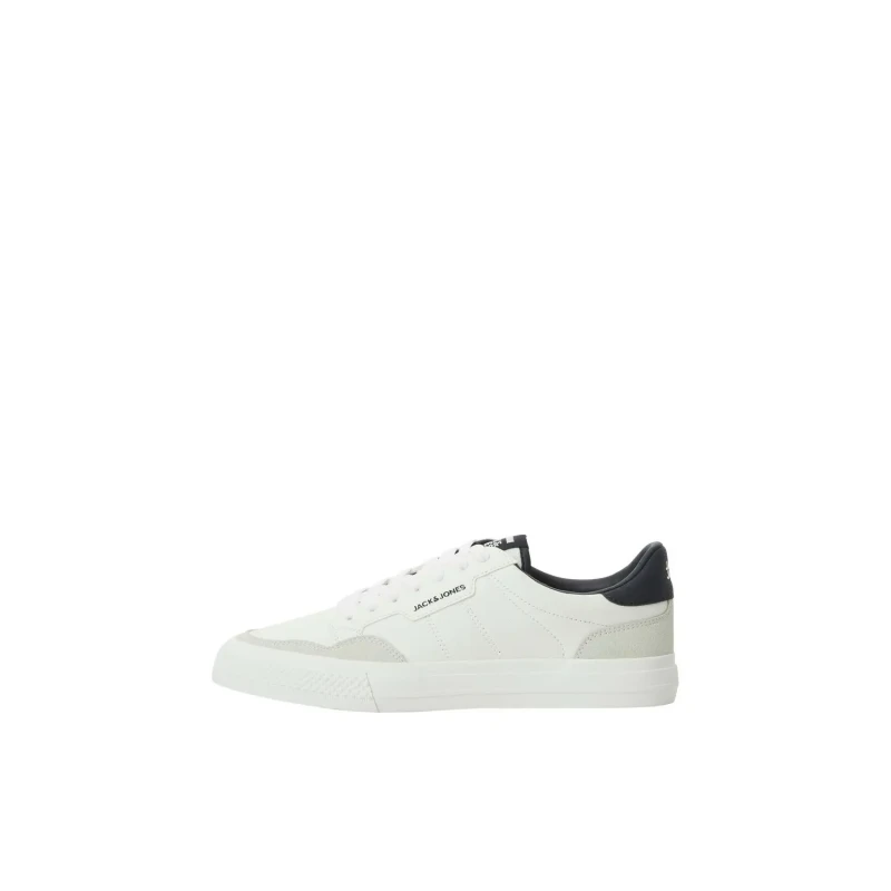 Image of Jack & Jones White / White Faux Leather Logo Sneakers White Male 46 145329UK